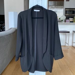 Long Black Lush Blazer
